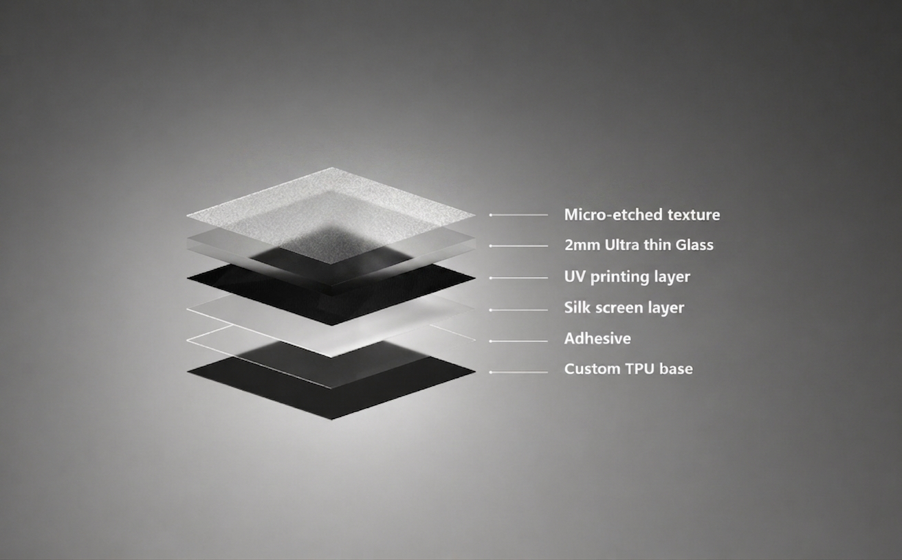 Supernova glass layer construction diagram